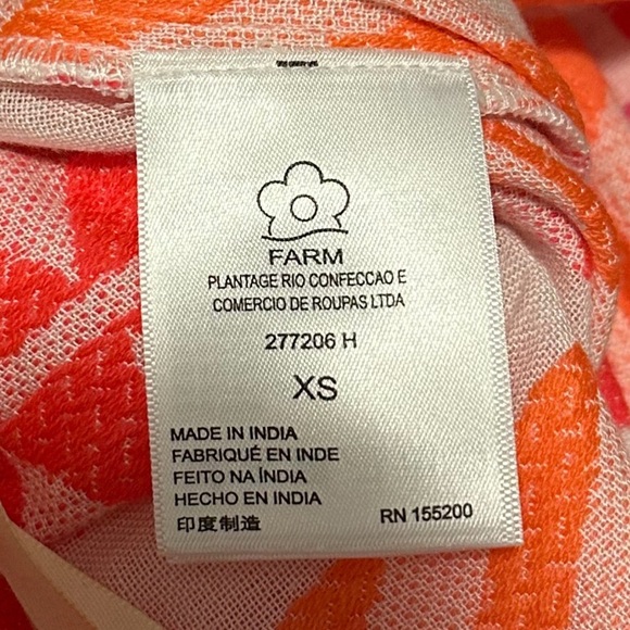 NWT Anthropologie Farm Rio Geometric Floral Embroidered Striped Pants Pink XS - Picture 12 of 16